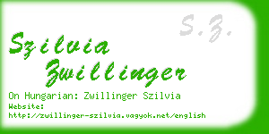 szilvia zwillinger business card